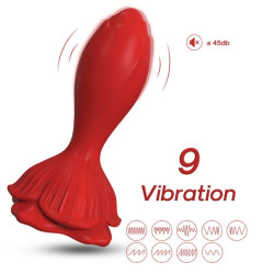 AnalTech Plug Vibrant ROSES PETALS 7 x 3cm
